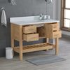 Cambridge Plumbing USA Patriot 48" Oak Bathroom Vanity, White Counter P48-WHITE